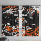 Personalized Wests Tigers Window Curtain Graffiti Grunge Abstract Urban Street Style Design