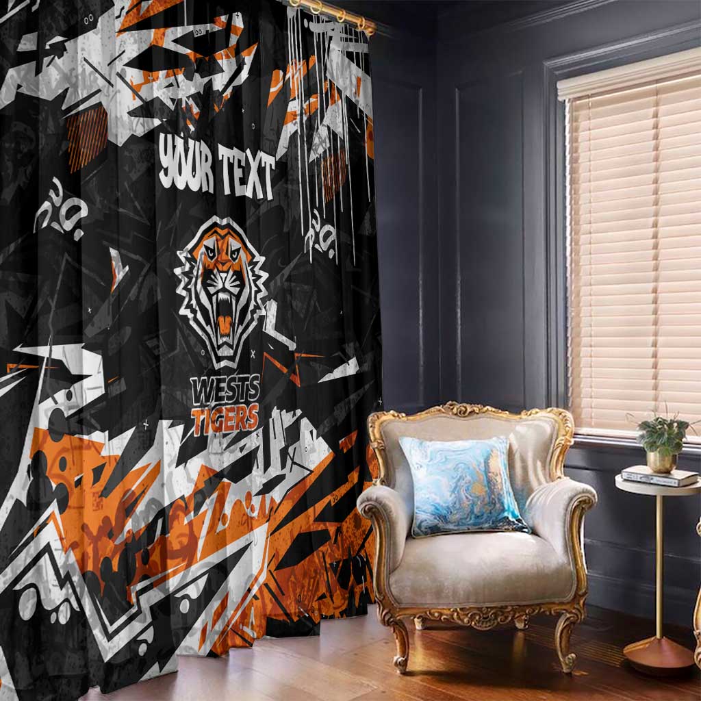 Personalized Wests Tigers Window Curtain Graffiti Grunge Abstract Urban Street Style Design