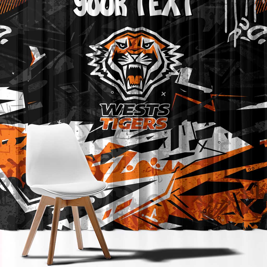 Personalized Wests Tigers Window Curtain Graffiti Grunge Abstract Urban Street Style Design