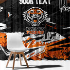 Personalized Wests Tigers Window Curtain Graffiti Grunge Abstract Urban Street Style Design