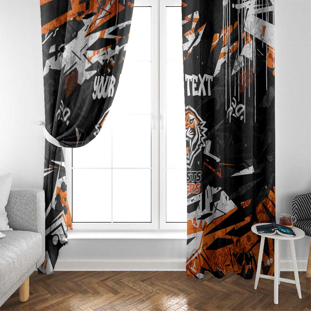 Personalized Wests Tigers Window Curtain Graffiti Grunge Abstract Urban Street Style Design