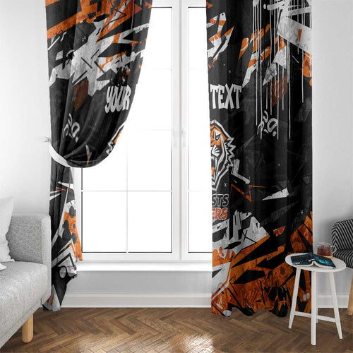 Personalized Wests Tigers Window Curtain Graffiti Grunge Abstract Urban Street Style Design