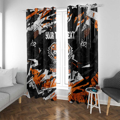 Personalized Wests Tigers Window Curtain Graffiti Grunge Abstract Urban Street Style Design