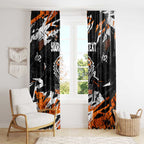 Personalized Wests Tigers Window Curtain Graffiti Grunge Abstract Urban Street Style Design
