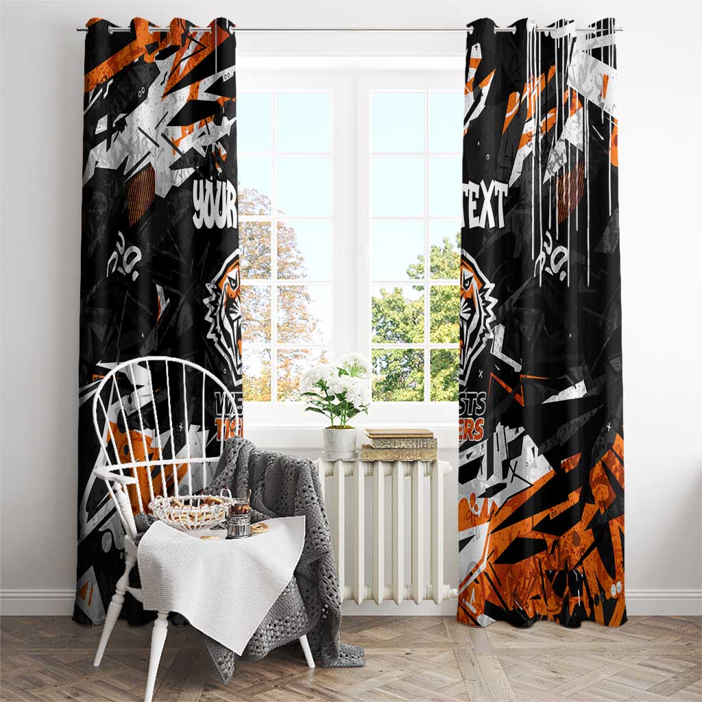 Personalized Wests Tigers Window Curtain Graffiti Grunge Abstract Urban Street Style Design