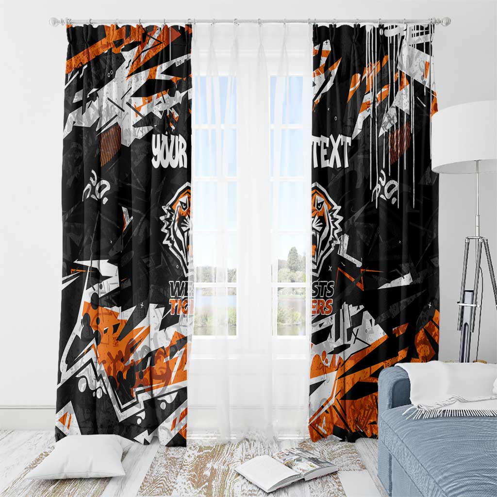 Personalized Wests Tigers Window Curtain Graffiti Grunge Abstract Urban Street Style Design