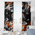Personalized Wests Tigers Window Curtain Graffiti Grunge Abstract Urban Street Style Design