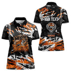 Personalized Wests Tigers Women Polo Shirt Graffiti Grunge Abstract Urban Street Style Design