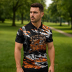 Personalized Wests Tigers Zipper Polo Shirt Graffiti Grunge Abstract Urban Street Style Design