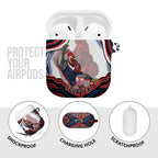 Personalized Sydney Roosters AirPods Case Aboriginal Dot Art - Dreamtime Rugby Mascot