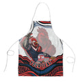 Personalized Sydney Roosters Apron Aboriginal Dot Art - Dreamtime Rugby Mascot