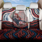 Personalized Sydney Roosters Back Car Seat Cover Aboriginal Dot Art - Dreamtime Rugby Mascot