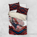 Personalized Sydney Roosters Bedding Set Aboriginal Dot Art - Dreamtime Rugby Mascot