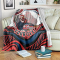 Personalized Sydney Roosters Blanket Aboriginal Dot Art - Dreamtime Rugby Mascot