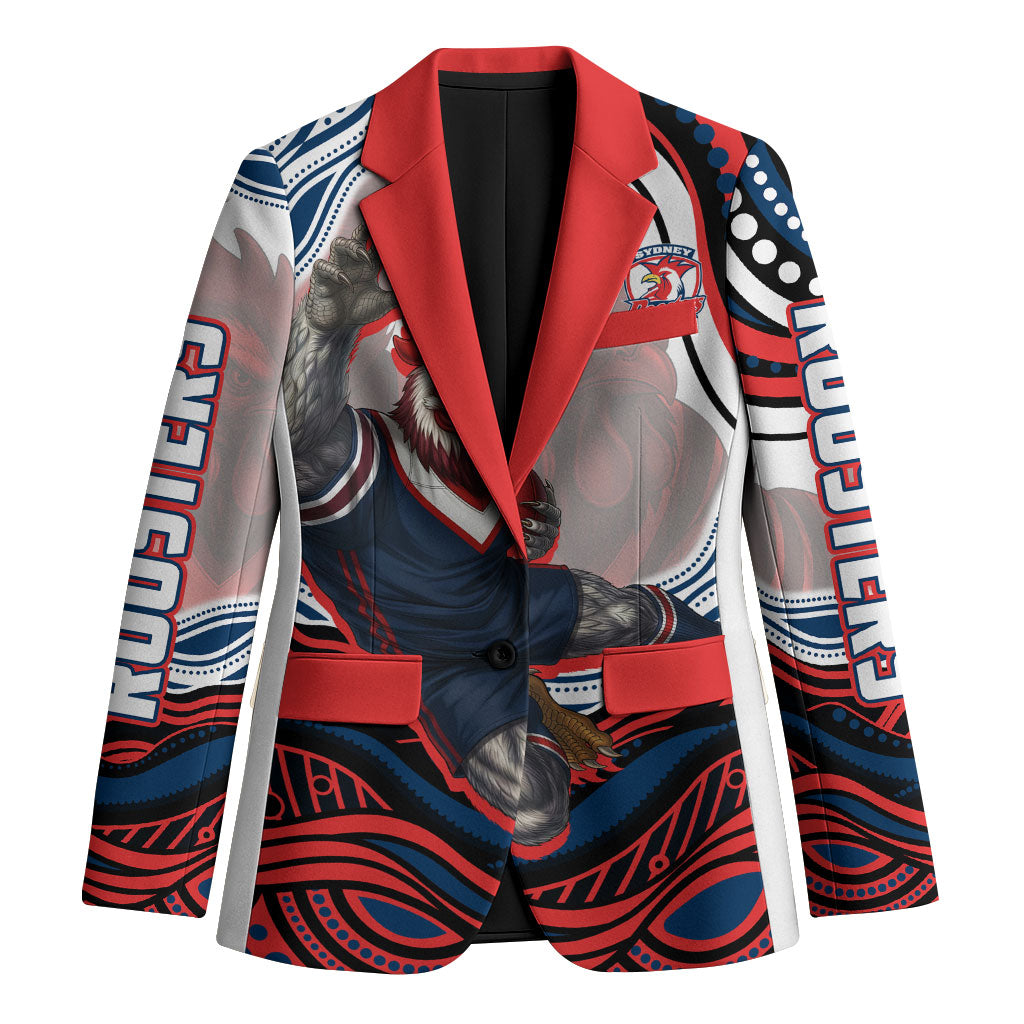 Personalized Sydney Roosters Blazer Aboriginal Dot Art - Dreamtime Rugby Mascot