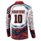 Personalized Sydney Roosters Button Sweatshirt Aboriginal Dot Art - Dreamtime Rugby Mascot