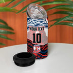 Personalized Sydney Roosters 4 in 1 Can Cooler Tumbler Aboriginal Dot Art - Dreamtime Rugby Mascot