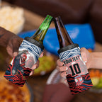 Personalized Sydney Roosters 4 in 1 Can Cooler Tumbler Aboriginal Dot Art - Dreamtime Rugby Mascot