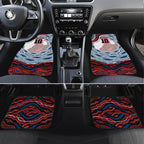 Personalized Sydney Roosters Car Mats Aboriginal Dot Art - Dreamtime Rugby Mascot