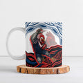 Personalized Sydney Roosters Ceramic Mug Aboriginal Dot Art - Dreamtime Rugby Mascot
