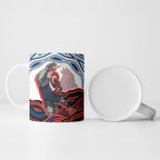 Personalized Sydney Roosters Ceramic Mug Aboriginal Dot Art - Dreamtime Rugby Mascot
