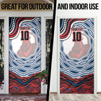 Personalized Sydney Roosters Door Cover Aboriginal Dot Art - Dreamtime Rugby Mascot