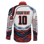 Personalized Sydney Roosters Family Matching Mermaid Dress and Hawaiian Shirt Aboriginal Dot Art - Dreamtime Rugby Mascot