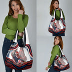Personalized Sydney Roosters Grocery Bag Aboriginal Dot Art - Dreamtime Rugby Mascot