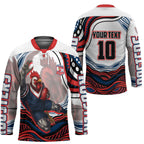 Personalized Sydney Roosters Hockey Jersey Aboriginal Dot Art - Dreamtime Rugby Mascot