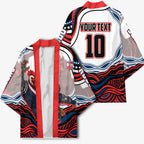 Personalized Sydney Roosters Kimono Aboriginal Dot Art - Dreamtime Rugby Mascot