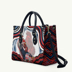 Personalized Sydney Roosters Leather Bag Aboriginal Dot Art - Dreamtime Rugby Mascot