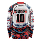 Personalized Sydney Roosters Long Sleeve Shirt Aboriginal Dot Art - Dreamtime Rugby Mascot