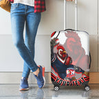 Personalized Sydney Roosters Luggage Cover Aboriginal Dot Art - Dreamtime Rugby Mascot