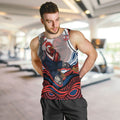Personalized Sydney Roosters Men Tank Top Aboriginal Dot Art - Dreamtime Rugby Mascot