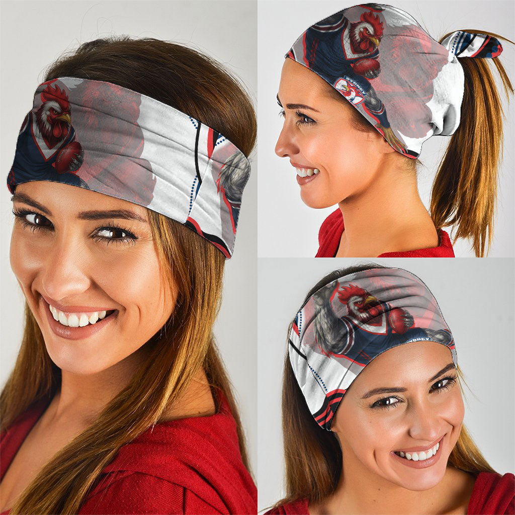 Personalized Sydney Roosters Neck Gaiter Aboriginal Dot Art - Dreamtime Rugby Mascot