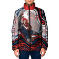 Personalized Sydney Roosters Padded Jacket Aboriginal Dot Art - Dreamtime Rugby Mascot