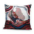 Personalized Sydney Roosters Pillow Cover Aboriginal Dot Art - Dreamtime Rugby Mascot