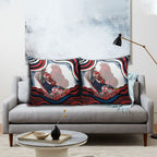 Personalized Sydney Roosters Pillow Cover Aboriginal Dot Art - Dreamtime Rugby Mascot