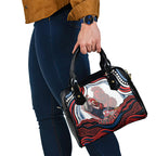 Personalized Sydney Roosters Shoulder Handbag Aboriginal Dot Art - Dreamtime Rugby Mascot
