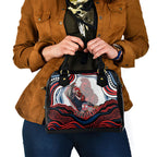 Personalized Sydney Roosters Shoulder Handbag Aboriginal Dot Art - Dreamtime Rugby Mascot