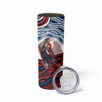 Personalized Sydney Roosters Skinny Tumbler Aboriginal Dot Art - Dreamtime Rugby Mascot