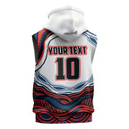 Personalized Sydney Roosters Sleeveless Hoodie Aboriginal Dot Art - Dreamtime Rugby Mascot