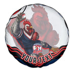 Personalized Sydney Roosters Spare Tire Cover Aboriginal Dot Art - Dreamtime Rugby Mascot