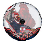 Personalized Sydney Roosters Spare Tire Cover Aboriginal Dot Art - Dreamtime Rugby Mascot