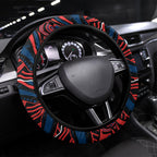 Sydney Roosters Steering Wheel Cover Aboriginal Dot Art - Dreamtime Rugby Mascot