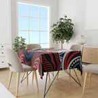 Personalized Sydney Roosters Tablecloth Aboriginal Dot Art - Dreamtime Rugby Mascot