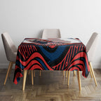 Personalized Sydney Roosters Tablecloth Aboriginal Dot Art - Dreamtime Rugby Mascot