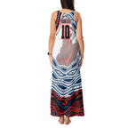 Personalized Sydney Roosters Tank Maxi Dress Aboriginal Dot Art - Dreamtime Rugby Mascot