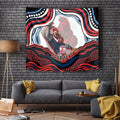 Personalized Sydney Roosters Tapestry Aboriginal Dot Art - Dreamtime Rugby Mascot