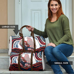 Personalized Sydney Roosters Travel Bag Aboriginal Dot Art - Dreamtime Rugby Mascot